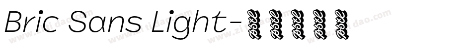 Bric Sans Light字体转换